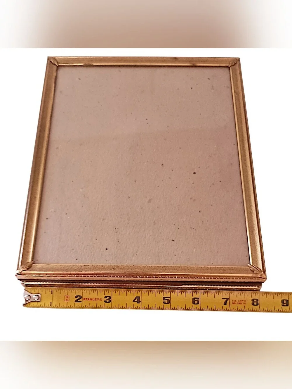2 Vintage Brass Picture Photo Frames 8x10 Gold Tone Hollywood Regency Embossed